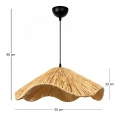 Φωτιστικό οροφής Miro Megapap E27 wicker μονόφωτο χρώμα φυσικό Ø50x100εκ.