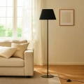 Φωτιστικό δαπέδου Vilo Megapap E27 μεταλλικό - ύφασμα Pvc χρώμα μαύρο Ø35x152εκ.