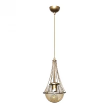 Φωτιστικό οροφής Chavi Megapap E27 μεταλλικό μονόφωτο χρώμα χρυσό 18x18x75εκ.