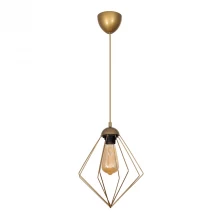 Φωτιστικό οροφής Nura Megapap E27 μεταλλικό μονόφωτο χρώμα χρυσό 24x24x72εκ.