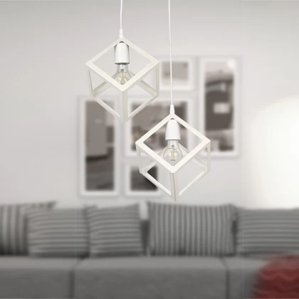 Φωτιστικό οροφής Thora Megapap E27 μεταλλικό δίφωτο χρώμα λευκό 22x22x70εκ. Φωτιστικό οροφής Thora Megapap E27 μεταλλικό δίφωτο χρώμα λευκό 22x22x70εκ.