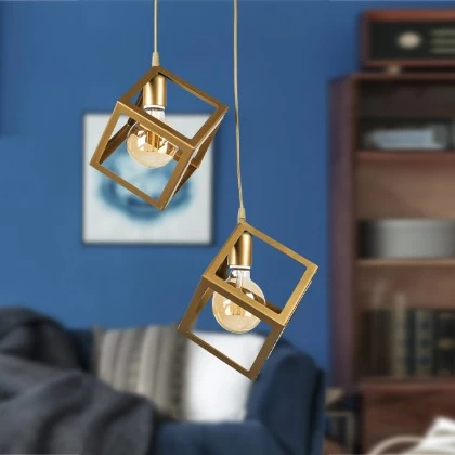 Φωτιστικό οροφής Thora Megapap E27 μεταλλικό δίφωτο χρώμα χρυσό ματ 22x22x70εκ. Φωτιστικό οροφής Thora Megapap E27 μεταλλικό δίφωτο χρώμα χρυσό ματ 22x22x70εκ.