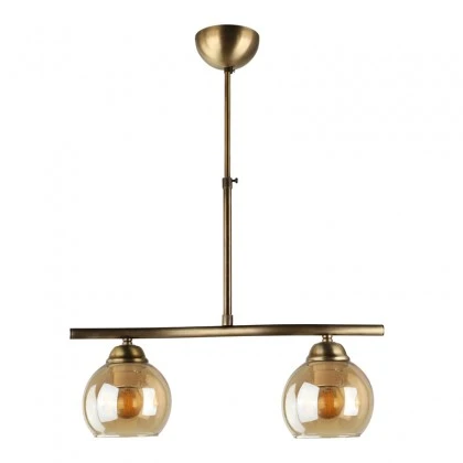 Φωτιστικό οροφής Larissa Megapap E27 μεταλλικό δίφωτο χρώμα μπρονζέ 45x13x60εκ.