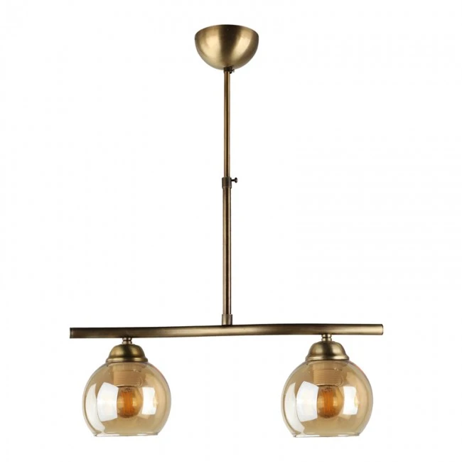 Φωτιστικό οροφής Larissa Megapap E27 μεταλλικό δίφωτο χρώμα μπρονζέ 45x13x60εκ.