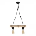 Φωτιστικό οροφής Vero Megapap E27 ξύλινο δίφωτο χρώμα φυσικό 40x8x65εκ.