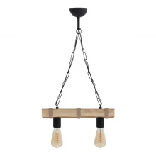 Φωτιστικό οροφής Vero Megapap E27 ξύλινο δίφωτο χρώμα φυσικό 40x8x65εκ.