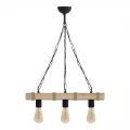 Φωτιστικό οροφής Vero Megapap E27 ξύλινο τρίφωτο χρώμα φυσικό 50x8x65εκ.