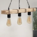 Φωτιστικό οροφής Vero Megapap E27 ξύλινο τρίφωτο χρώμα φυσικό 50x8x65εκ.