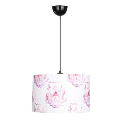 Φωτιστικό οροφής Tale Megapap E27 ύφασμα PVC μονόφωτο πολύχρωμο Ø33x70εκ.