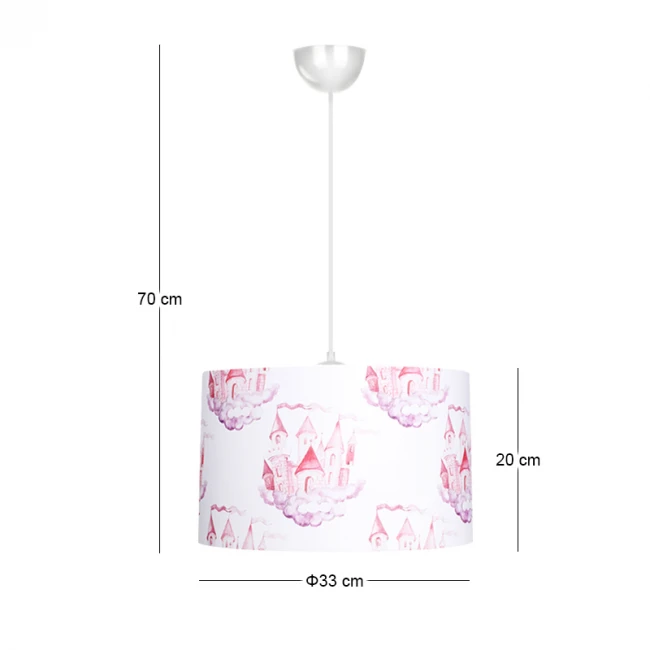 Φωτιστικό οροφής Tale Megapap E27 ύφασμα PVC μονόφωτο πολύχρωμο Ø33x70εκ.