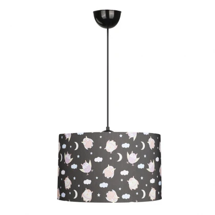 Φωτιστικό οροφής Tale Megapap E27 ύφασμα PVC μονόφωτο πολύχρωμο Ø33x70εκ.