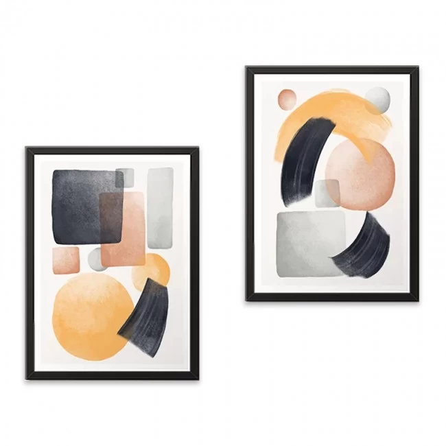 Πίνακας "Shapes" Megapap 2 τμχ. σε πλαίσιο 35x45x2εκ. Πίνακας "Shapes" Megapap 2 τμχ. σε πλαίσιο 35x45x2εκ.