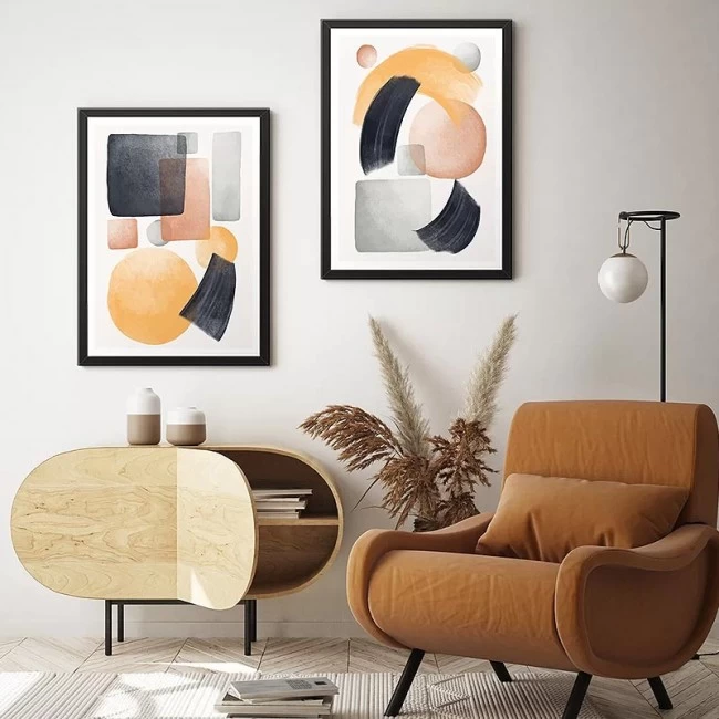 Πίνακας "Shapes" Megapap 2 τμχ. σε πλαίσιο 35x45x2εκ. Πίνακας "Shapes" Megapap 2 τμχ. σε πλαίσιο 35x45x2εκ.