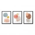 Πίνακας "Circles" Megapap 3 τμχ. σε πλαίσιο 35x45x2εκ. Πίνακας "Circles" Megapap 3 τμχ. σε πλαίσιο 35x45x2εκ.