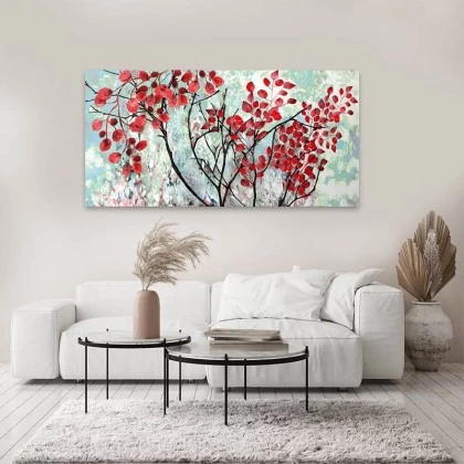 Πίνακας σε καμβά "Red Leaves" Megapap ψηφιακής εκτύπωσης 100x50x3εκ. Πίνακας σε καμβά "Red Leaves" Megapap ψηφιακής εκτύπωσης 100x50x3εκ.