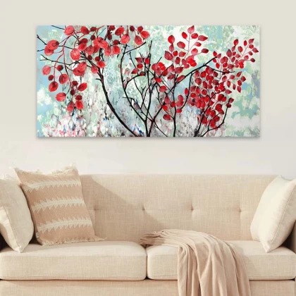 Πίνακας σε καμβά "Red Leaves" Megapap ψηφιακής εκτύπωσης 140x70x3εκ. Πίνακας σε καμβά "Red Leaves" Megapap ψηφιακής εκτύπωσης 140x70x3εκ.