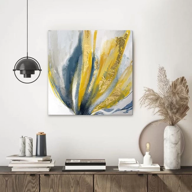 Πίνακας σε καμβά "Golden Leaves" Megapap ψηφιακής εκτύπωσης 50x50x3εκ. Πίνακας σε καμβά "Golden Leaves" Megapap ψηφιακής εκτύπωσης 50x50x3εκ.