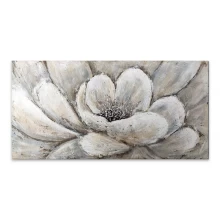 Πίνακας σε καμβά "Silver Flowers" Megapap ψηφιακής εκτύπωσης 140x70x3εκ. Πίνακας σε καμβά "Silver Flowers" Megapap ψηφιακής εκτύπωσης 140x70x3εκ.