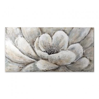 Πίνακας σε καμβά "Silver Flowers" Megapap ψηφιακής εκτύπωσης 140x70x3εκ. Πίνακας σε καμβά "Silver Flowers" Megapap ψηφιακής εκτύπωσης 140x70x3εκ.