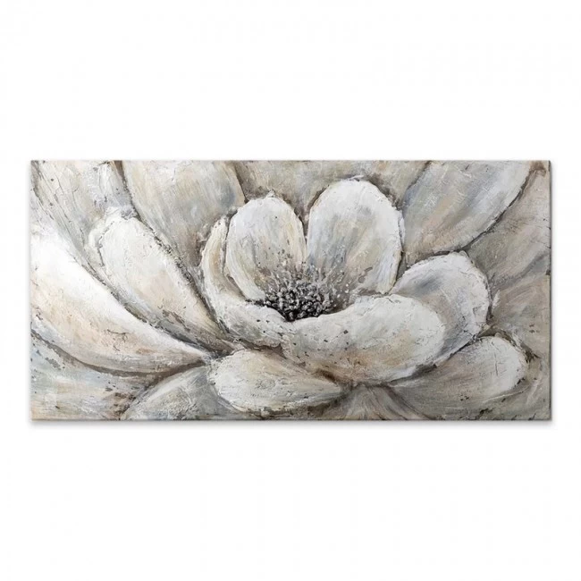Πίνακας σε καμβά "Silver Flowers" Megapap ψηφιακής εκτύπωσης 140x70x3εκ. Πίνακας σε καμβά "Silver Flowers" Megapap ψηφιακής εκτύπωσης 140x70x3εκ.