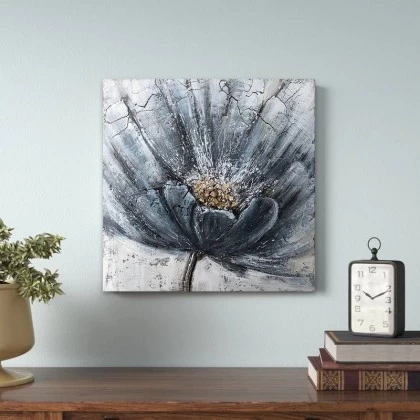 Πίνακας σε καμβά "Blue Flower" Megapap ψηφιακής εκτύπωσης 50x50x3εκ. Πίνακας σε καμβά "Blue Flower" Megapap ψηφιακής εκτύπωσης 50x50x3εκ.