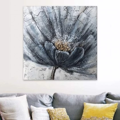 Πίνακας σε καμβά "Blue Flower" Megapap ψηφιακής εκτύπωσης 100x100x3εκ. Πίνακας σε καμβά "Blue Flower" Megapap ψηφιακής εκτύπωσης 100x100x3εκ.