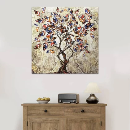 Πίνακας σε καμβά "Tree And Leaves" Megapap ψηφιακής εκτύπωσης 100x100x3εκ. Πίνακας σε καμβά "Tree And Leaves" Megapap ψηφιακής εκτύπωσης 100x100x3εκ.
