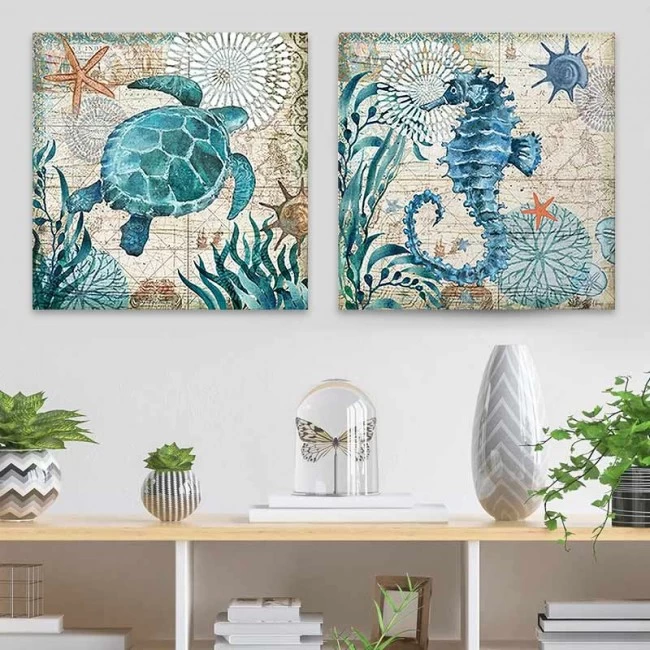 Πίνακας σε καμβά "Sea Creatures" Megapap 2 τμχ. ψηφιακής εκτύπωσης 83x40x3εκ. Πίνακας σε καμβά "Sea Creatures" Megapap 2 τμχ. ψηφιακής εκτύπωσης 83x40x3εκ.