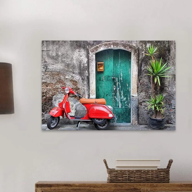 Πίνακας σε καμβά "Red Vespa" Megapap ψηφιακής εκτύπωσης 60x40x3εκ. Πίνακας σε καμβά "Red Vespa" Megapap ψηφιακής εκτύπωσης 60x40x3εκ.