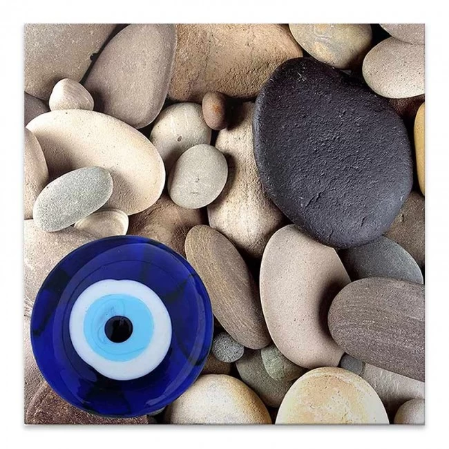 Πίνακας σε καμβά "Evil Eye Beads And Stones" Megapap ψηφιακής εκτύπωσης 50x50x3εκ. Πίνακας σε καμβά "Evil Eye Beads And Stones" Megapap ψηφιακής εκτύπωσης 50x50x3εκ.