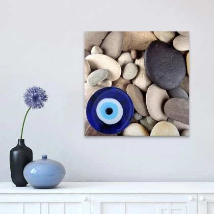 Πίνακας σε καμβά "Evil Eye Beads And Stones" Megapap ψηφιακής εκτύπωσης 50x50x3εκ. Πίνακας σε καμβά "Evil Eye Beads And Stones" Megapap ψηφιακής εκτύπωσης 50x50x3εκ.