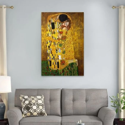 Πίνακας σε καμβά "The Kiss" Megapap ψηφιακής εκτύπωσης 60x90x3εκ. Πίνακας σε καμβά "The Kiss" Megapap ψηφιακής εκτύπωσης 60x90x3εκ.