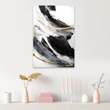 Πίνακας σε καμβά "Golden And Silver Reflections" Megapap ψηφιακής εκτύπωσης 50x75x3εκ. Πίνακας σε καμβά "Golden And Silver Reflections" Megapap ψηφιακής εκτύπωσης 50x75x3εκ.