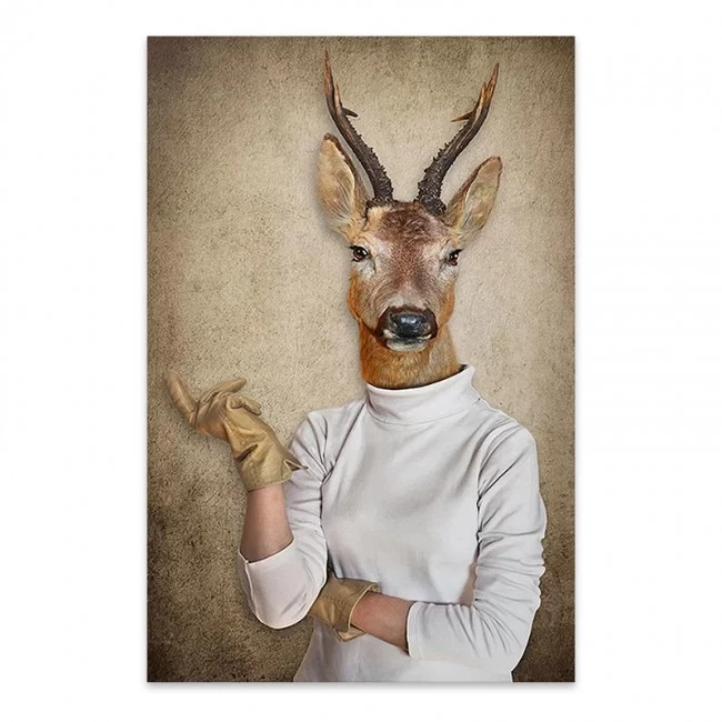 Πίνακας σε καμβά "Woman With Deer Head" Megapap ψηφιακής εκτύπωσης 50x75x3εκ. Πίνακας σε καμβά "Woman With Deer Head" Megapap ψηφιακής εκτύπωσης 50x75x3εκ.