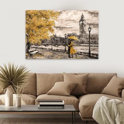 Πίνακας σε καμβά "Big Ben And Yellow Leaves" Megapap ψηφιακής εκτύπωσης 75x50x3εκ. Πίνακας σε καμβά "Big Ben And Yellow Leaves" Megapap ψηφιακής εκτύπωσης 75x50x3εκ.