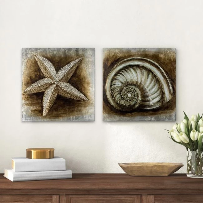Πίνακες σε καμβά "Starfish - Shell" Megapap 2 τμχ. ψηφιακής εκτύπωσης 103x50x3εκ. Πίνακες σε καμβά "Starfish - Shell" Megapap 2 τμχ. ψηφιακής εκτύπωσης 103x50x3εκ.
