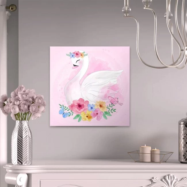 Πίνακας σε καμβά "Baby Swan" Megapap ψηφιακής εκτύπωσης 40x40x3εκ. Πίνακας σε καμβά "Baby Swan" Megapap ψηφιακής εκτύπωσης 40x40x3εκ.
