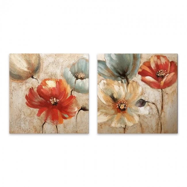 Πίνακες σε καμβά "Flowers" Megapap 2 τμχ. ψηφιακής εκτύπωσης 103x50x3εκ. Πίνακες σε καμβά "Flowers" Megapap 2 τμχ. ψηφιακής εκτύπωσης 103x50x3εκ.