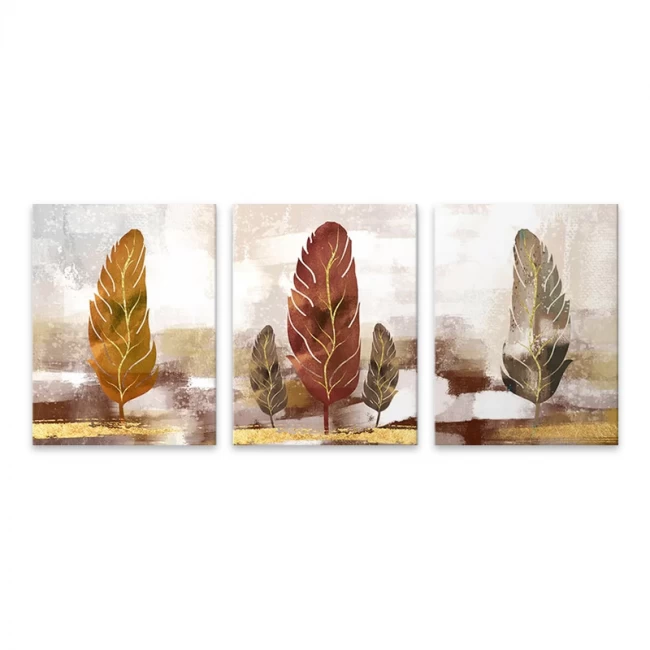 Πίνακας σε καμβά "Autumn Leaves" Megapap τρίπτυχος ψηφιακής εκτύπωσης 126x55x3εκ. Πίνακας σε καμβά "Autumn Leaves" Megapap τρίπτυχος ψηφιακής εκτύπωσης 126x55x3εκ.