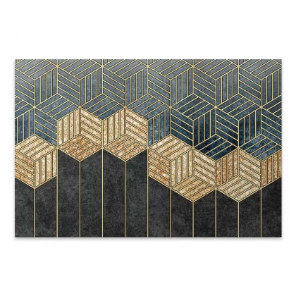 Πίνακας σε καμβά "Golden Cubes" Megapap ψηφιακής εκτύπωσης 100x70x3εκ. Πίνακας σε καμβά "Golden Cubes" Megapap ψηφιακής εκτύπωσης 100x70x3εκ.