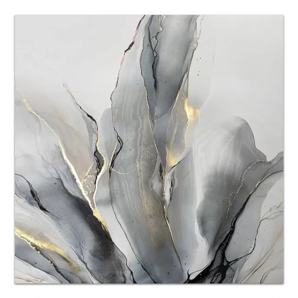 Πίνακας σε καμβά "Abstract Grey Leaves" Megapap ψηφιακής εκτύπωσης 100x100x3εκ. Πίνακας σε καμβά "Abstract Grey Leaves" Megapap ψηφιακής εκτύπωσης 100x100x3εκ.