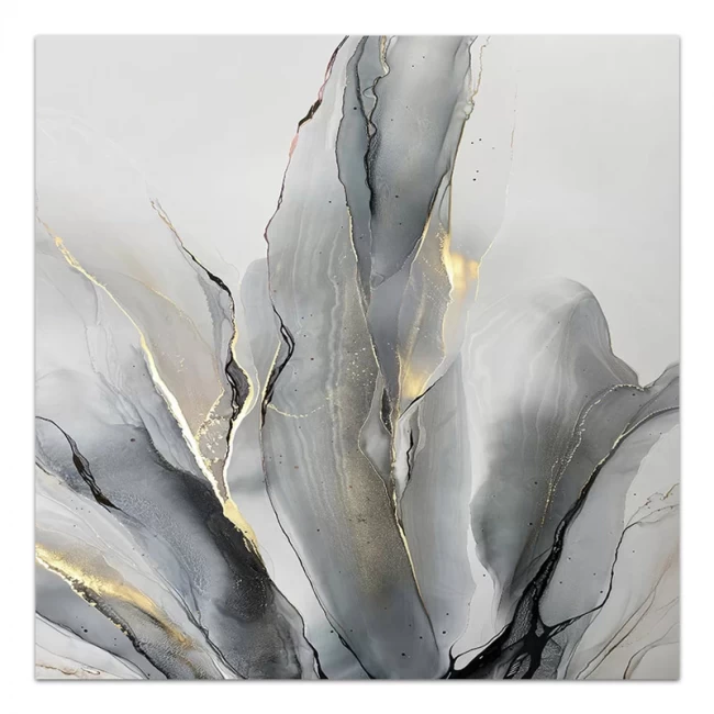 Πίνακας σε καμβά "Abstract Grey Leaves" Megapap ψηφιακής εκτύπωσης 100x100x3εκ. Πίνακας σε καμβά "Abstract Grey Leaves" Megapap ψηφιακής εκτύπωσης 100x100x3εκ.