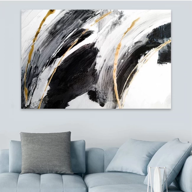 Πίνακας σε καμβά "Golden And Silver Reflections" Megapap ψηφιακής εκτύπωσης 125x80x3εκ. Πίνακας σε καμβά "Golden And Silver Reflections" Megapap ψηφιακής εκτύπωσης 125x80x3εκ.