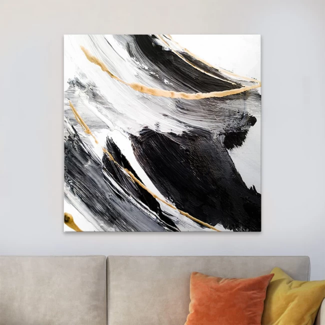Πίνακας σε καμβά "Golden And Silver Reflections" Megapap ψηφιακής εκτύπωσης 100x100x3εκ. Πίνακας σε καμβά "Golden And Silver Reflections" Megapap ψηφιακής εκτύπωσης 100x100x3εκ.