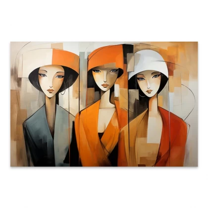 Πίνακας σε καμβά "Women in Orange" Megapap ψηφιακής εκτύπωσης 100x70x3εκ. Πίνακας σε καμβά "Women in Orange" Megapap ψηφιακής εκτύπωσης 100x70x3εκ.
