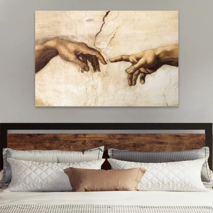 Πίνακας σε καμβά "The Creation of Adam" Megapap ψηφιακής εκτύπωσης 125x80x3εκ. Πίνακας σε καμβά "The Creation of Adam" Megapap ψηφιακής εκτύπωσης 125x80x3εκ.