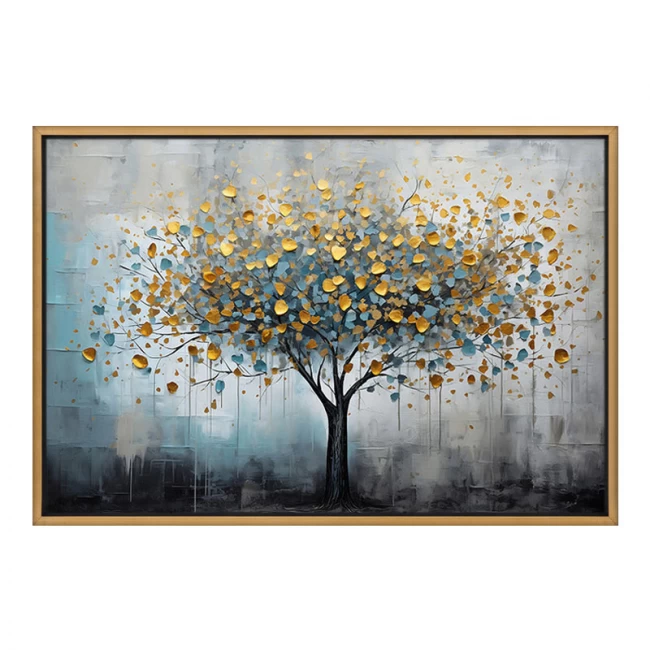 Πίνακας σε καμβά "Gold Tree" Megapap ψηφιακής εκτύπωσης με κορνίζα χρώμα χρυσό 140x100x3εκ. Πίνακας σε καμβά "Gold Tree" Megapap ψηφιακής εκτύπωσης με κορνίζα χρώμα χρυσό 140x100x3εκ.