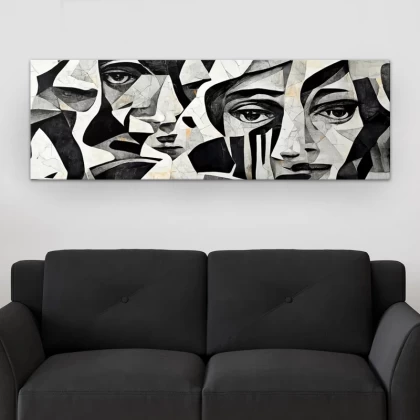 Πίνακας σε καμβά "Abstract Marble Faces" Megapap ψηφιακής εκτύπωσης 150x50x3εκ. Πίνακας σε καμβά "Abstract Marble Faces" Megapap ψηφιακής εκτύπωσης 150x50x3εκ.