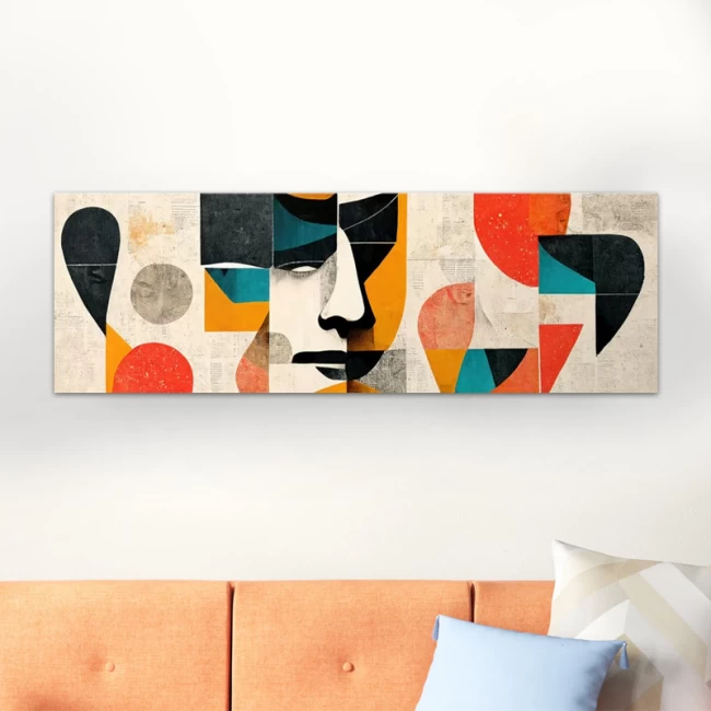 Πίνακας σε καμβά "Abstract Faces" Megapap ψηφιακής εκτύπωσης 150x50x3εκ. Πίνακας σε καμβά "Abstract Faces" Megapap ψηφιακής εκτύπωσης 150x50x3εκ.
