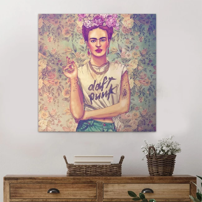 Πίνακας σε καμβά "Frida Punk" Megapap ψηφιακής εκτύπωσης 60x60x3εκ. Πίνακας σε καμβά "Frida Punk" Megapap ψηφιακής εκτύπωσης 60x60x3εκ.